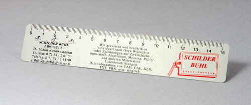 Aluminium lineal bedruckt