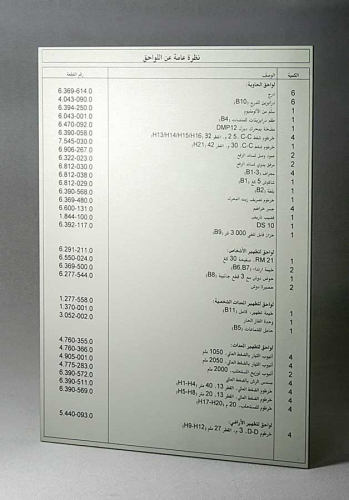 Aluschild arabisch gedruckt