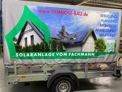 Anhängerbeschriftung, Plane, Digitaldruck, Folienplott