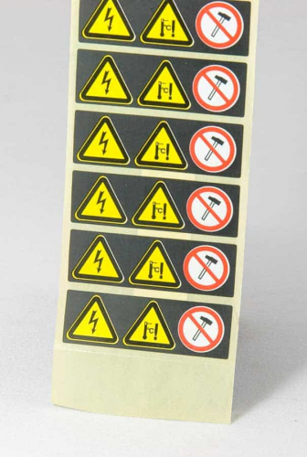 Aufkleber Warnhinweise