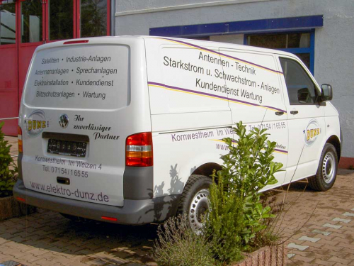 Autobeschriftung auf Transporter