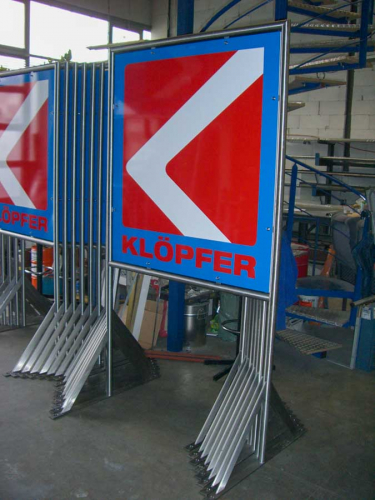 Baustellenschild - Dibond mit Halter