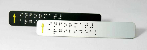 Blindenschrift aluminium