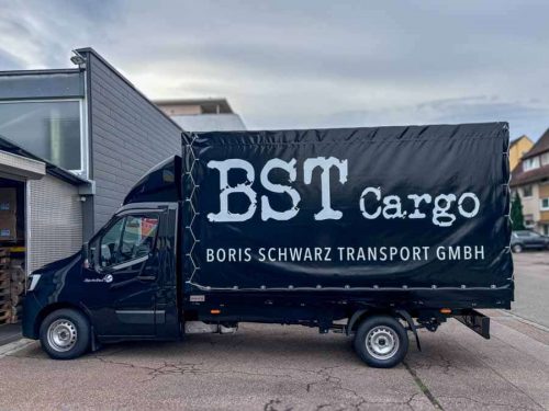 Fahrzeugbeschriftung, LKW-Plane, Folienplott