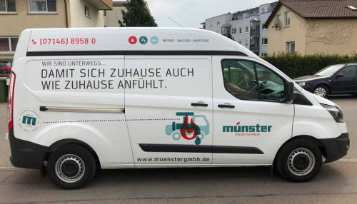 Fahrzeugbeschriftung für Sanitär