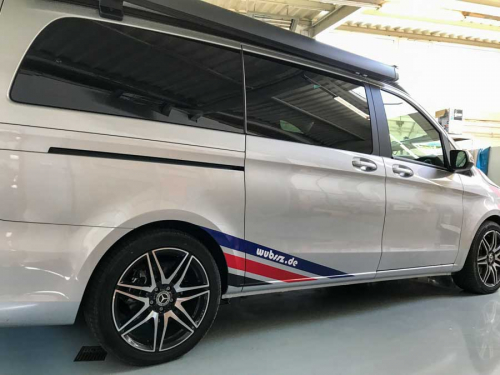 Fahrzeugbeschriftung mit Streifen - Fahrzeugfolierung bei SCHILDER BUHL in Kornwestheim (Stuttgart)