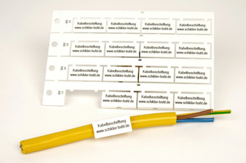 Kabelbeschriftung - Kabelschild aus Kunststoff gelasert