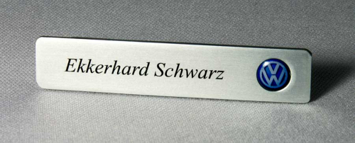 Namenschild alu graviert