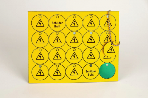 Kabelbeschriftung - Kugelkette - Ronden graviert