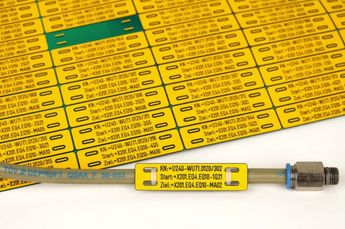 Kabelbeschriftung - Schlauchkennzeichnung graviert