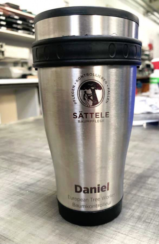 Laserbeschriftung Aluminium - Thermobecher