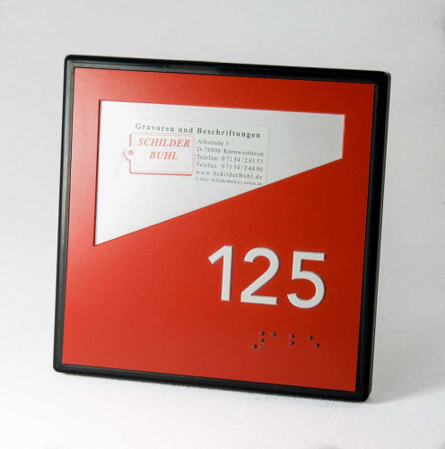 Türschild Braileschrift