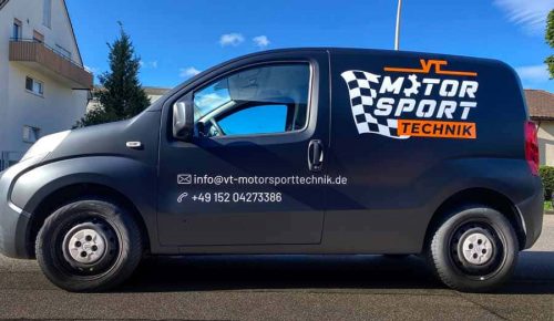 Vollfolierung/Carwrapping in Schwarz matt für einen Citroën Nemo VT Motorsport