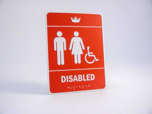 WC-Schild Brailleschrift