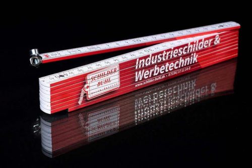 Werbeartikel: Meterstab mit UV-Direktdruck in Stuttgart